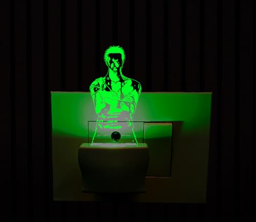 Image of Roronoa-Zoro8539 Character Plug in Night Lamp with 7 Color Changing Design