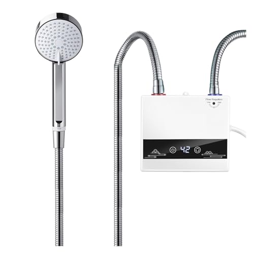 Calentador de Agua Electrico Instantaneo, Calentador De Agua Instantáneo Sin Tanque De 4600W, Calentadores Eléctricos For Baño, Ducha De Agua Caliente Y Grifo De Cocina For El Hogar para Duchas y Coci