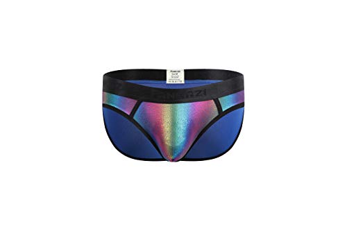Swbreety Men's Sexy Rainbow Underwear Stretch Bulge Pouch Briefs Underpants