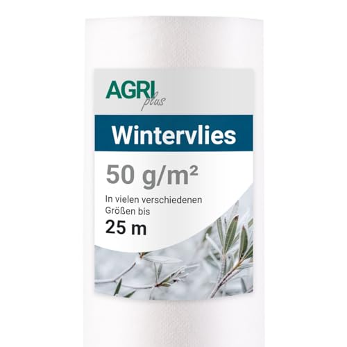 AGRI plus Winterschutzvlies 50 g/m² I 1,6 x 25 m I Verschiedene Maße I Extra...