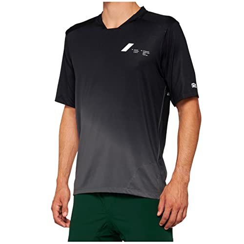 100% Celium Mountain Biking Jersey - All Mountain Riding Apparel Black/Charcoal