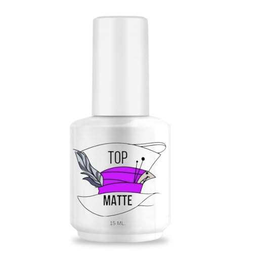 Top Matte Nail Gel Top Coat, 15ml,acabado mate de larga duración