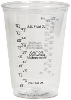 Plastic Medical amp; Dental Cups, Graduated, 10 oz, Clear, 50/Bag