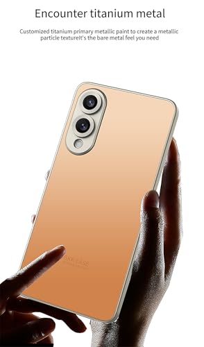 Image of Midkart Anti-Fingerprint Case Compatible with Samsung Galaxy S25 Edge Release 2025 Matte Finish Smooth Touch and Independent Camera Protection Cover, Orange