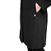 Calvin Klein Women's Faux Wool Coat – Long Button Front Dress Coat with Stand Collar, Black, XL