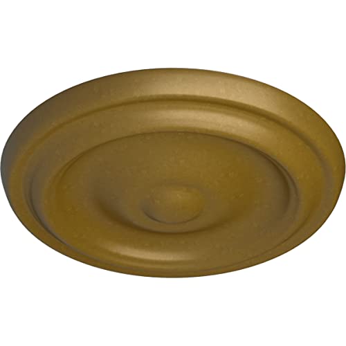 Image of 9 5 /8 inchOD x 1 1 /8 inchP Maria Ceiling Medallion (Fits Canopies up to 1 3 /4 inch), Gold