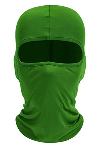 UKUNIQUE Pasamontañas Máscara facial transpirable ligera para esquí motocicleta casco de carreras ciclismo pasamontañas multiusos unisex hombres mujeres niños y niñas Ejercito Verde 7 7 1 4