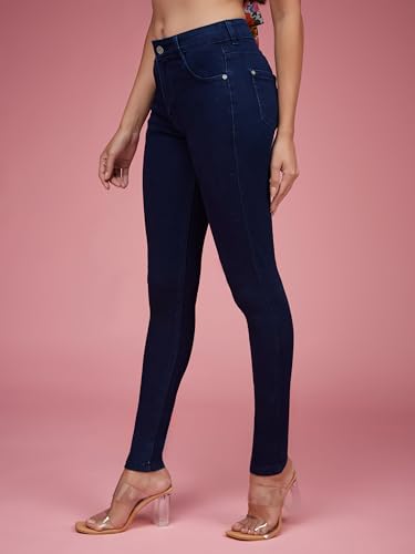Image of Miss Chase Women's Wide-Leg High-Rise Regular-Length Stretchable Shaping Denim Jeans