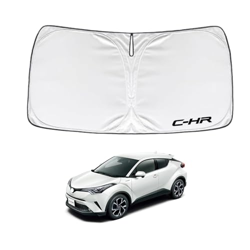KOKATO トヨタ C-HR ZYX10/NGX50 2016年12月~2023年8月 車種専用設計 サンシェード 車 フロント さんしぇーど 暑さ対策 日除け 遮熱 遮光 uvカット 紫外線遮蔽 折り畳み式 収納ポーチ付き 取付簡単 保護パーツ