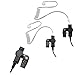MaximalPower HYTERA HYT Single Wire 2-Pin Radio Earbud Headset PTT Mic in-Ear Clear Coil Tube
