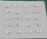 925 Sterling Silber 20 Stück gerade Blume Bar Rod Nasenstecker Großhandel NEU - Standard