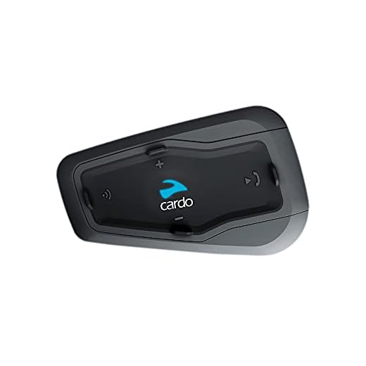 Cardo Freecom 1+ Motorcykel 2-vägs Bluetooth-kommunikationssystem Headset med HD Audio Rider To Passenger (svart, enda paket)