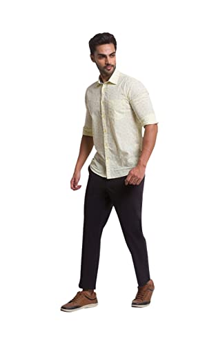 Image of Parx Men's Regular Fit Cotton Casual Pant (XMTZ03357K8 Black)