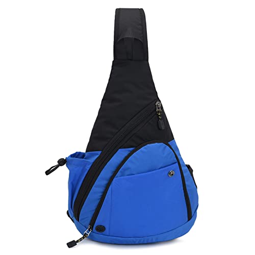 Ultraleggero Zaino Monospalla Spalla Borsa a tracollo Uomo Donna Sling Crossbody Bag Borsello a tracolla per Trekking Ciclismo Viaggio Sports Impermeabile Nylon Blu