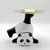 Creative Resin Material Cute Panda Key Storage Tray, Desktop Trinkets Storage Tray Ornaments Used for Entryways, Bedroom, Dining Room and More, Home Decoration
