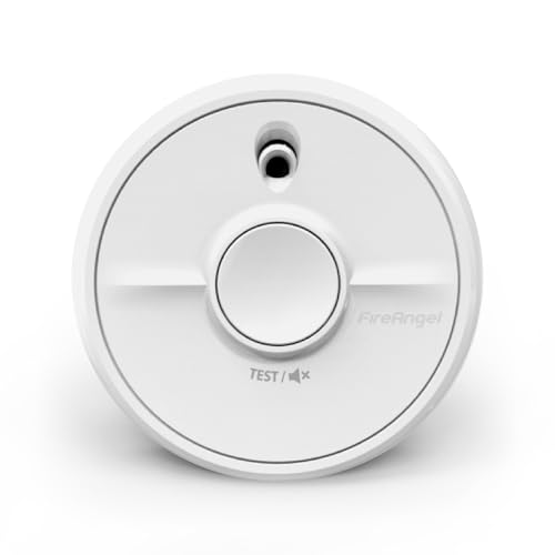 FireAngel SB1-R Smoke Alarm - Toast Proof, Optical Smoke Alarms for Home with Replaceable Battery and Test/Silence Button - Early Smoke Detector Fire Alarm - 90 x 35 mm - White