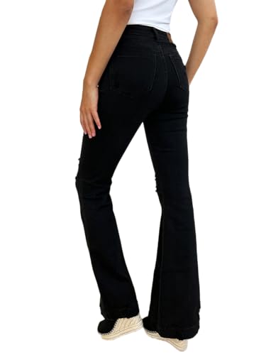 Judy Blue Women's High Waist Distressed Flare Jeans2