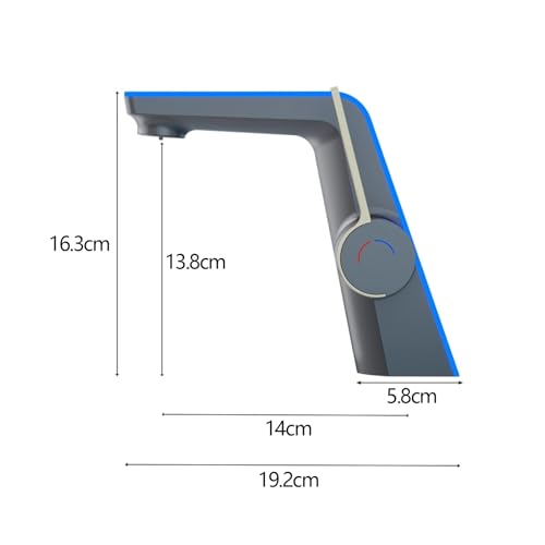 Robinet de salle de bain à lumière changeante chaude et froide pour vasque moderne