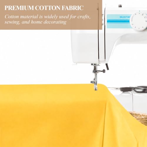 Image of 100% Cotton Fabric, 63 Inch X 1 Yard Yellow Fabric by The Yard