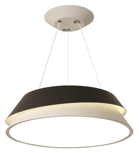 Lustre salon moderne tricolore à LED intégrées pour grand plafond de maison