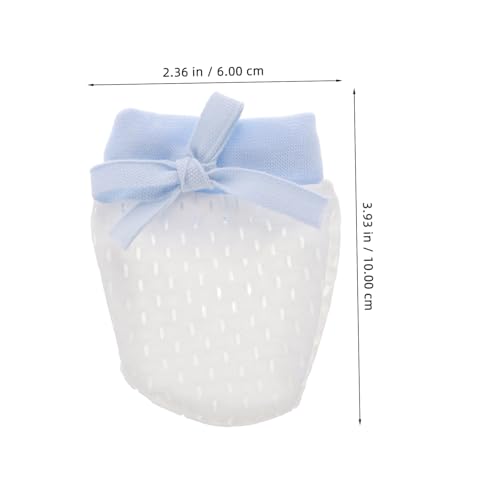 1Pair No Scratch Mittens for Newborns Ice Gloves Breathable Mesh Design Soft Comfort for Safety Unisex Scratch Sleeves Months2