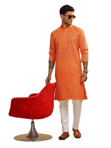 Image of BE ACTIVE Cotton Kurta for Men | Traditional and Classy Design | Indian Kurta | Full Sleeve Kurta