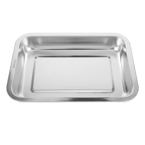 Arenero para gatos de acero inoxidable abierto grande