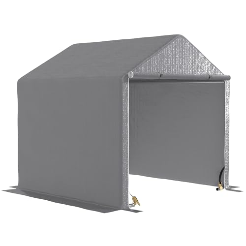 Outsunny Abri de Jardin 2 x 2 x 2 m abri vélo extérieur avec Cadre en Acier galvanisé, imperméable et résistant aux UV, Tente de Stockage pour vélo,...
