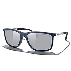 Blue Frame/Silver Mirror Lens/Silver Temples