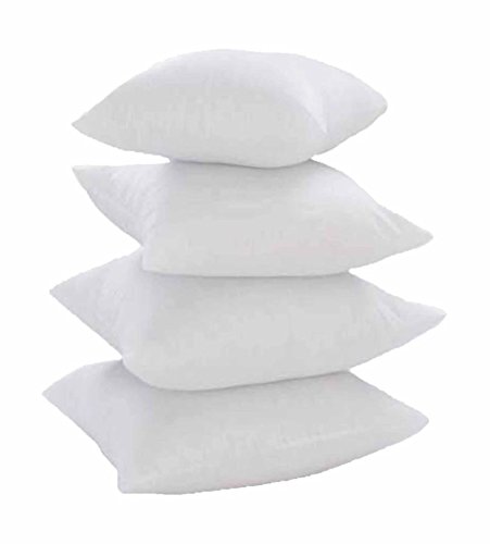 Lb White Extra Filled Hollowfiber Cushion Pads Fiber Pack Of 2,4,6,8 (Pack Of 6, 20X20)