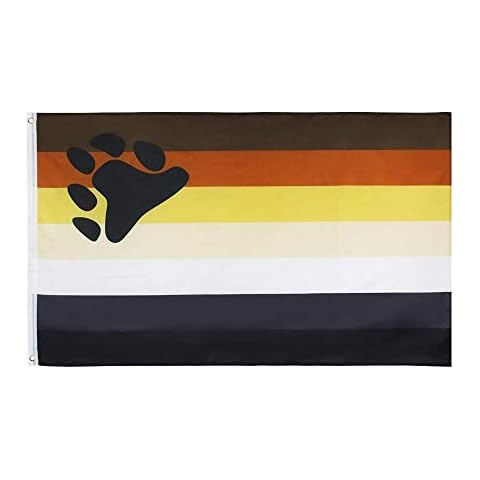 ARDOUR VAN FGALL Staont Bear Pride Flag 3x5ft with Vivid Color and UV Fade Resistant, Brass Grommets, Premium Material Cover