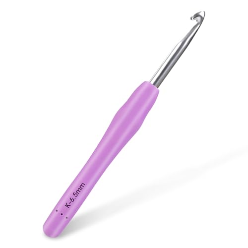 Image of Crochet Hook, 6.5 mm Ergonomic Crochet Hook, Crochet Needles for Arthritic Hands, Knitting Needles with Soft Handle Beginners and Experienced Hobbyists (6.5 mm)
