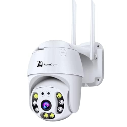 ApnaCam 3MP Smart Wi-Fi PTZ Wireless IP Security Camera | Outdoor Camera, Weatherproof, 2Way Talk, Motion Detect, Colored Night Vision, Support 128 GB Micro SD Card Slot (B0CZ6G5YJS) Amazon Price History, Amazon Price Tracker