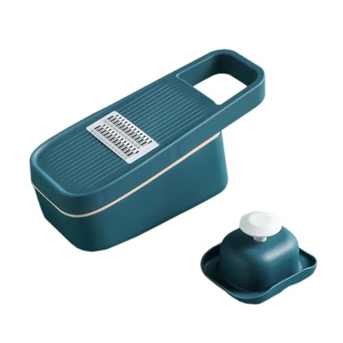 JEWEDECO 多機能野菜チョッパー 手押し式ポテトグレーター 種ブレード付き 野菜スライサー さい目切り対応 手保護設計 水切り機能付き キッ