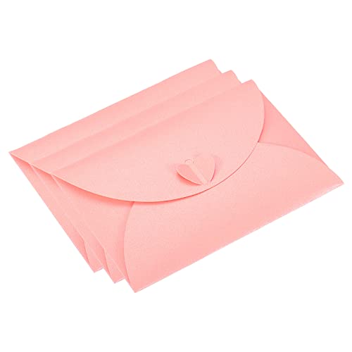 Enveloppes mini pour carte cadeau avec fermoir en cœur pratique sans colle, lot de 24