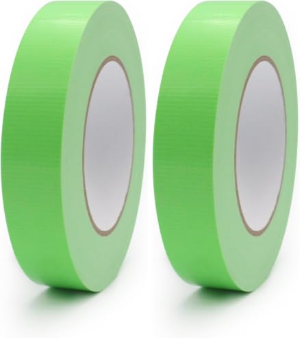 Image of Duct Tape 1 Inch X 44 Yards, 8.5 mil Thickness, Heavy Duty Grass Green Duct Tape, No Residue, Waterproof, Tear by Hand for Repairs, Industrial, Professional Use (Pack of 2)