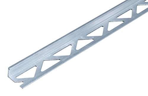 Alberts 475390 Perfil para remate de teja, Aluminio, en bruto, 1000 x 23,5 x 12,5 mm