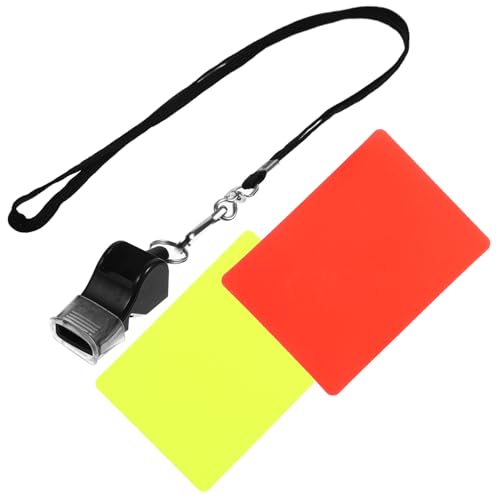 Set de tarjetas y silbato para árbitro multiusos
