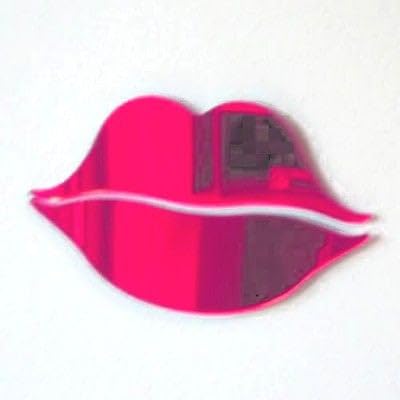 ServeWell Espejo de pared de labios rojos - 60 x 37 cm