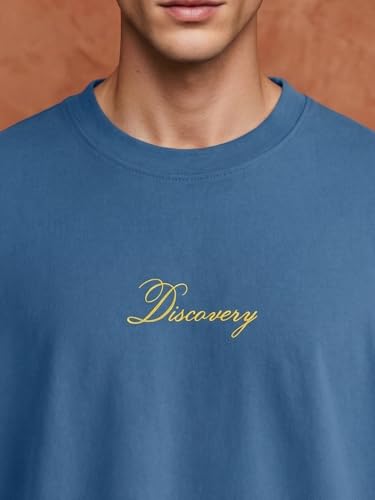 Image of Nobero Men's Oversized Graphic T-Shirt for Men | Soft Cotton | Drop Shoulder Relaxed Fit | Printed Casual Tshirt for Men