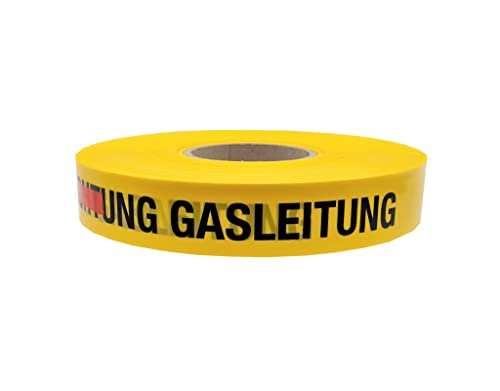 Trassenwarnband nach FTZ-Norm Achtung Gasleitung 250m Breite 40mm Cover