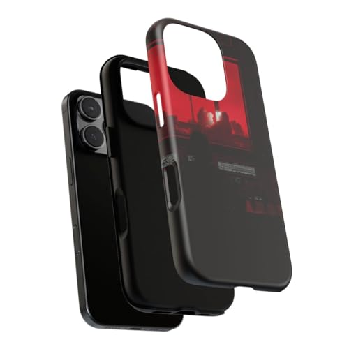 Coque iPhone 16 Pro Rocket Launch Control Room rigide rouge - 3