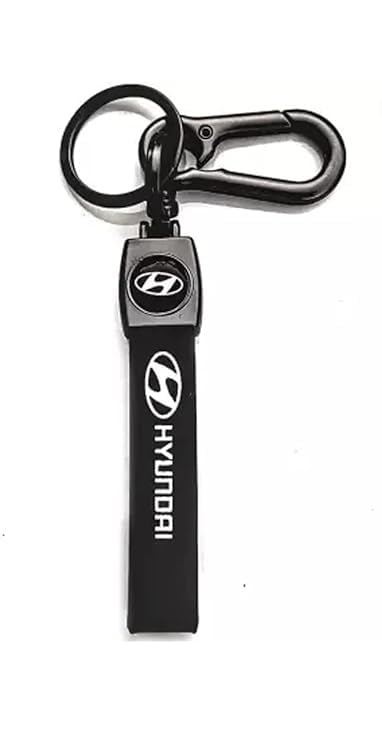 Leather Keychain for Men | Metal Locking Hook Key Ring-image-3