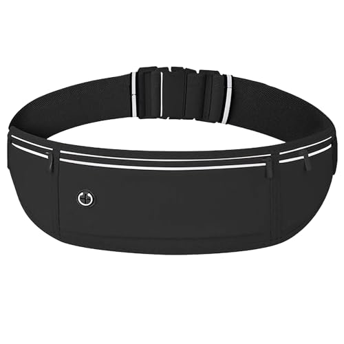 Poraceous Riñonera Running Ajustable e Impermeable Apta, Riñonera Running para Hombre y Mujer, CinturóN para Correr para Viajar, Riñoneras Deportiva Elástico y Ajustable a Todas Las Cinturas