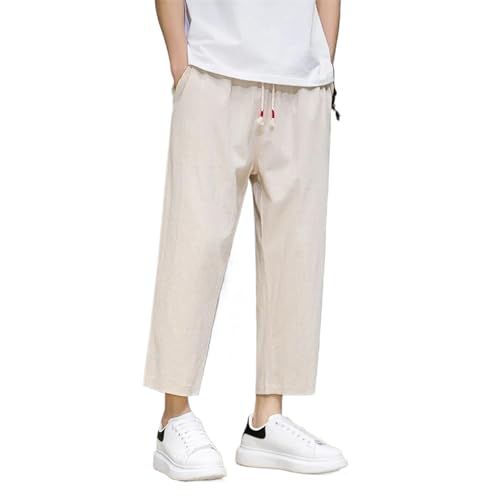 Pantalon sarouel droit en coton respirant de style chinois léger