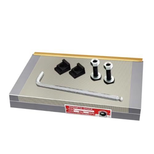 Huikizne 6x12Inch Rectangular Magnetic Chuck (150x300mm) Permanent Magnet Chuck with 100-120 N/cm Magnetic Force for Surface Grinding Machine
