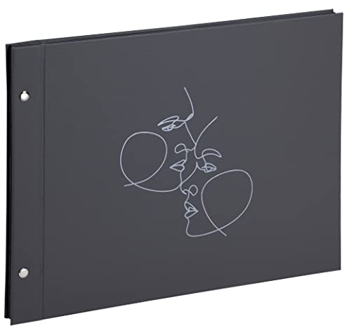 Exacompta - Réf. 60248E - 1 Album photo à vis ART - 160 photos - 40 pages noires - format 37 x 29 cm - couverture en simili-cuir noir mat avec un marquage brillant