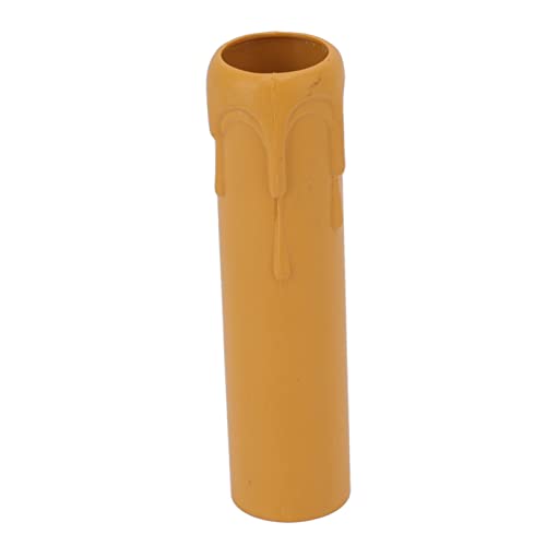 Stylebest 10PCS Candle Drip Sleeve Candle Tubes White Candle Covers Candle Socket Covers Plastic Candle Covers for Wall Lamp Chandelier Lamp Holder Christmas Decoration(4 Inch)(Yellow) - Image 3