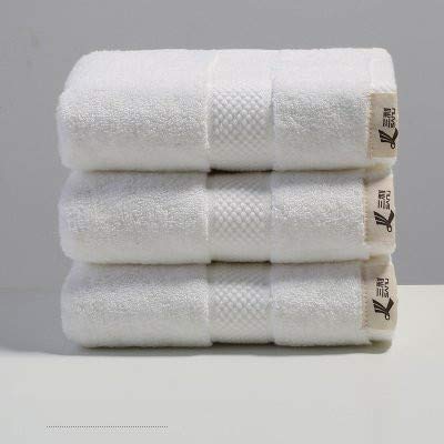 Serviette visage en coton de qualité supérieure lot de 3 WLLLO tissu épais