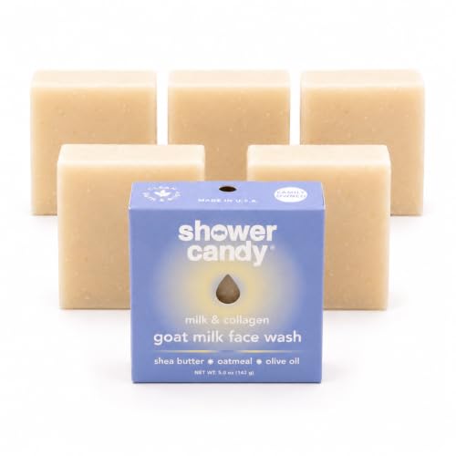 Milk + Collagen Face Wash - 5.0 oz Natural Face Wash Bar - Made in USA - Shea Butter, Organic and Hormone Free Goat Milk - Pack of 6 image 3